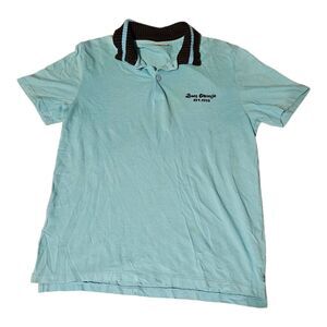 Boss Orange Blue Short Sleeve Collared Polo Medium Shirt